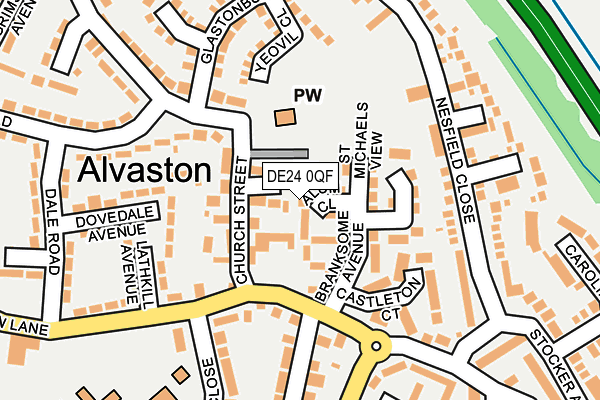 DE24 0QF map - OS OpenMap – Local (Ordnance Survey)