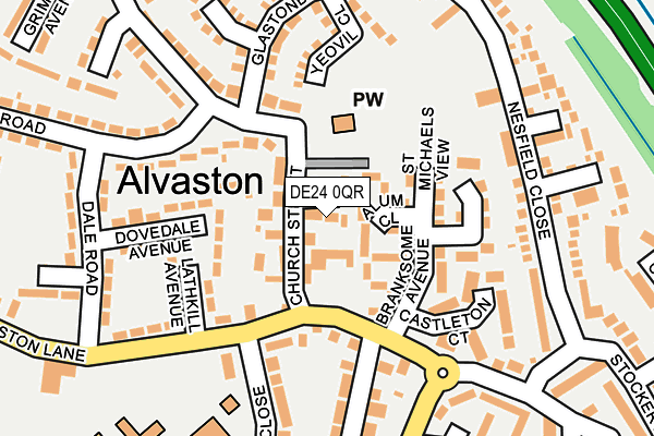 DE24 0QR map - OS OpenMap – Local (Ordnance Survey)