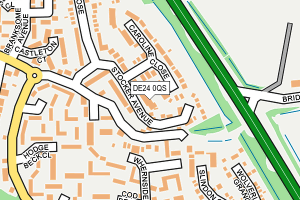 DE24 0QS map - OS OpenMap – Local (Ordnance Survey)