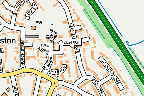 DE24 0QT map - OS OpenMap – Local (Ordnance Survey)
