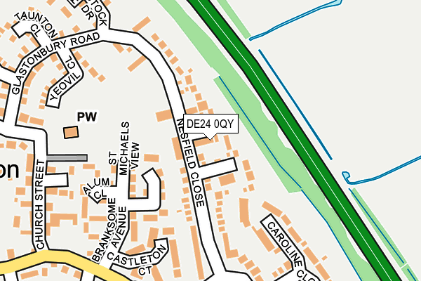 DE24 0QY map - OS OpenMap – Local (Ordnance Survey)