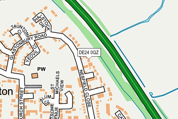 DE24 0QZ map - OS OpenMap – Local (Ordnance Survey)