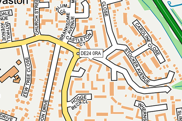 DE24 0RA map - OS OpenMap – Local (Ordnance Survey)
