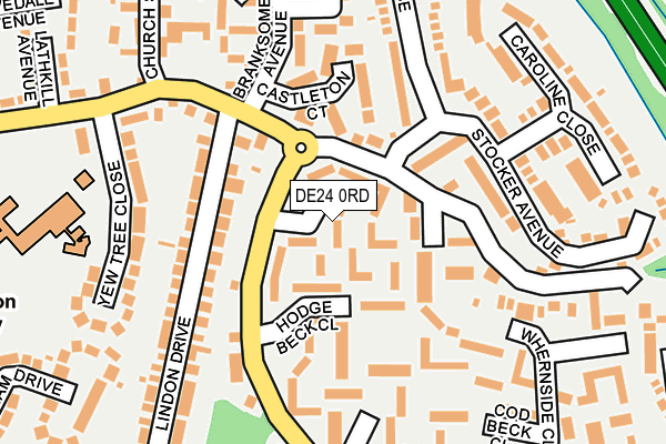DE24 0RD map - OS OpenMap – Local (Ordnance Survey)
