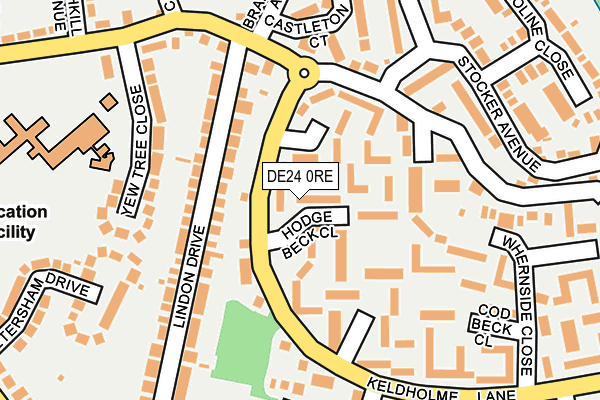 DE24 0RE map - OS OpenMap – Local (Ordnance Survey)