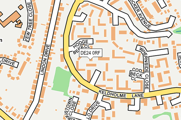 DE24 0RF map - OS OpenMap – Local (Ordnance Survey)