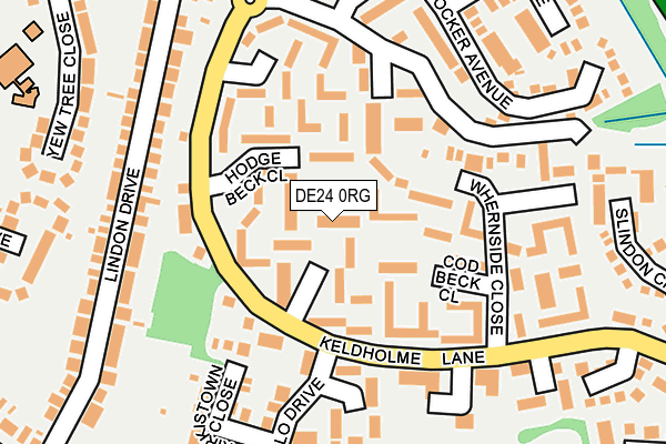 DE24 0RG map - OS OpenMap – Local (Ordnance Survey)