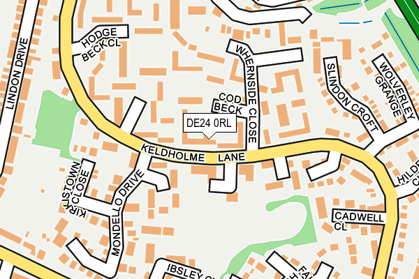 DE24 0RL map - OS OpenMap – Local (Ordnance Survey)