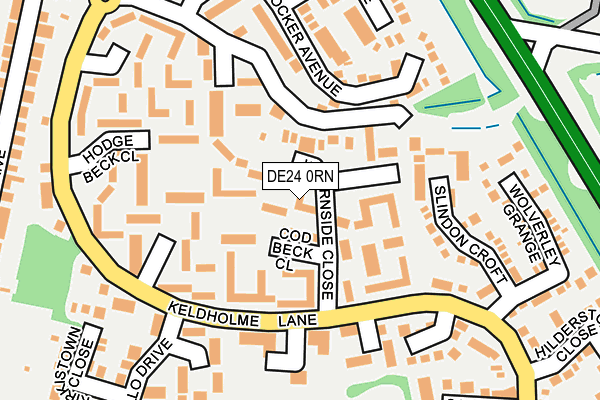 DE24 0RN map - OS OpenMap – Local (Ordnance Survey)