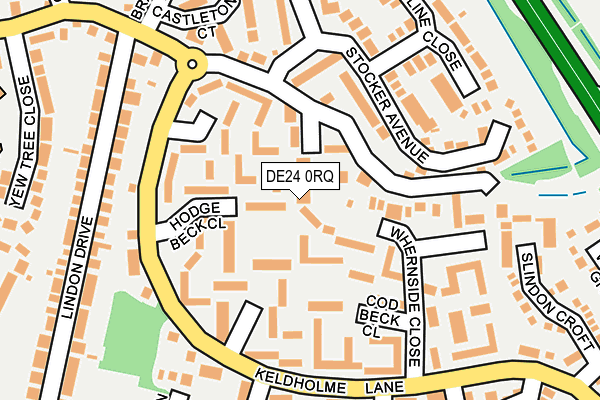 DE24 0RQ map - OS OpenMap – Local (Ordnance Survey)
