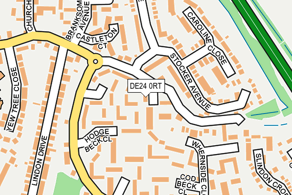 DE24 0RT map - OS OpenMap – Local (Ordnance Survey)