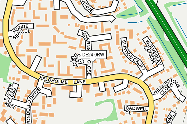 DE24 0RW map - OS OpenMap – Local (Ordnance Survey)