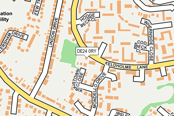 DE24 0RY map - OS OpenMap – Local (Ordnance Survey)