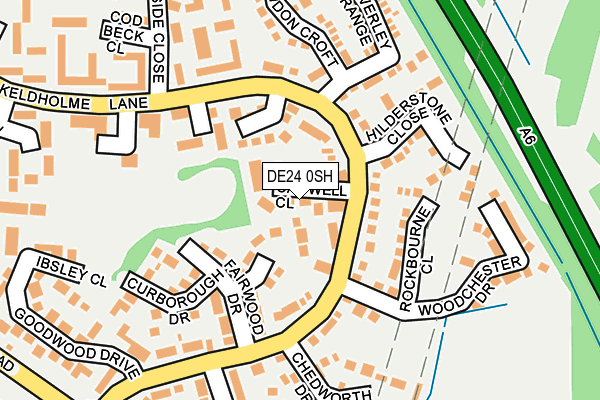 DE24 0SH map - OS OpenMap – Local (Ordnance Survey)