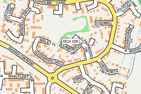 DE24 0SR map - OS OpenMap – Local (Ordnance Survey)