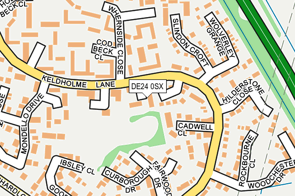 DE24 0SX map - OS OpenMap – Local (Ordnance Survey)