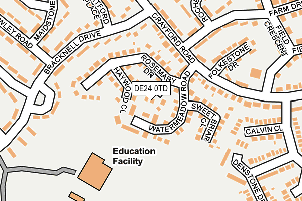 DE24 0TD map - OS OpenMap – Local (Ordnance Survey)