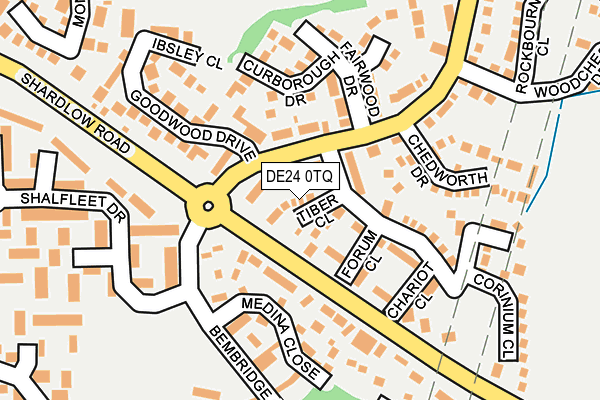 DE24 0TQ map - OS OpenMap – Local (Ordnance Survey)