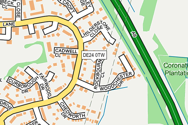 DE24 0TW map - OS OpenMap – Local (Ordnance Survey)