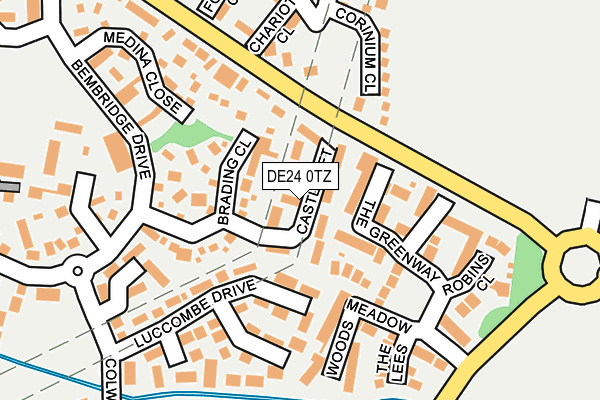 DE24 0TZ map - OS OpenMap – Local (Ordnance Survey)