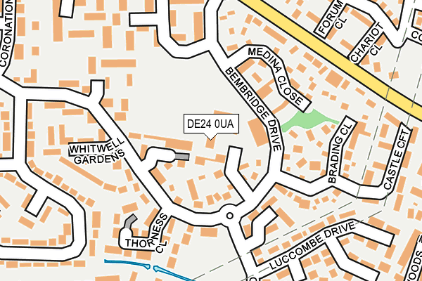 DE24 0UA map - OS OpenMap – Local (Ordnance Survey)