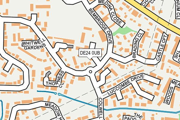 DE24 0UB map - OS OpenMap – Local (Ordnance Survey)