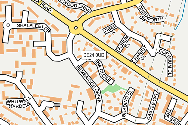 DE24 0UD map - OS OpenMap – Local (Ordnance Survey)