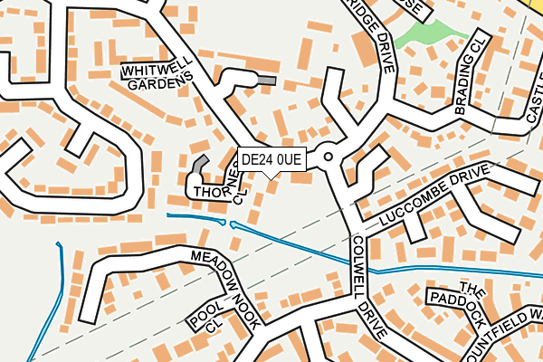 DE24 0UE map - OS OpenMap – Local (Ordnance Survey)