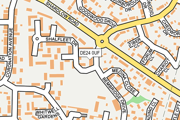 DE24 0UF map - OS OpenMap – Local (Ordnance Survey)
