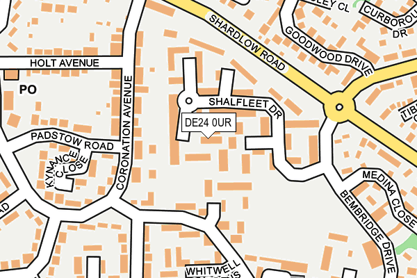 DE24 0UR map - OS OpenMap – Local (Ordnance Survey)