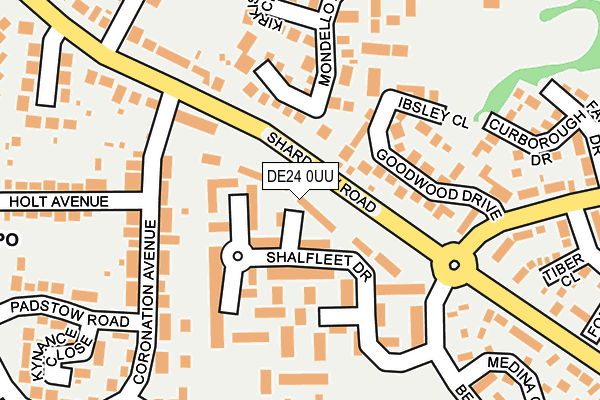 DE24 0UU map - OS OpenMap – Local (Ordnance Survey)