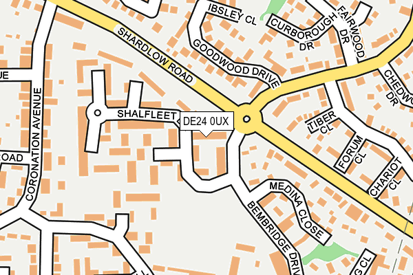 DE24 0UX map - OS OpenMap – Local (Ordnance Survey)