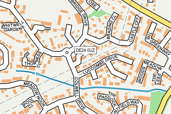 DE24 0UZ map - OS OpenMap – Local (Ordnance Survey)