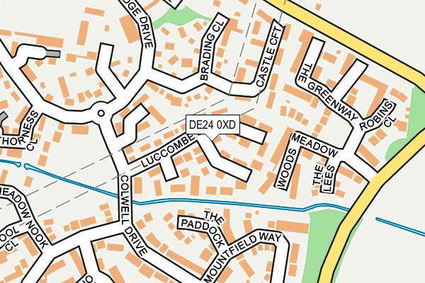 DE24 0XD map - OS OpenMap – Local (Ordnance Survey)