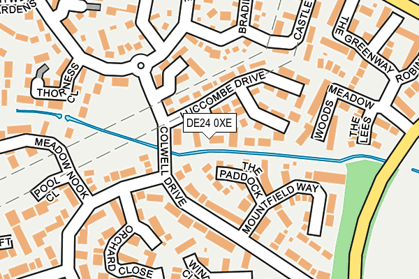DE24 0XE map - OS OpenMap – Local (Ordnance Survey)