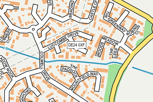 DE24 0XF map - OS OpenMap – Local (Ordnance Survey)