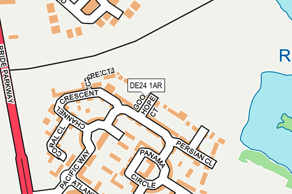 DE24 1AR map - OS OpenMap – Local (Ordnance Survey)