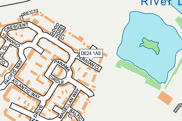 DE24 1AS map - OS OpenMap – Local (Ordnance Survey)