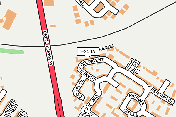 DE24 1AT map - OS OpenMap – Local (Ordnance Survey)