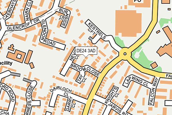 DE24 3AD map - OS OpenMap – Local (Ordnance Survey)