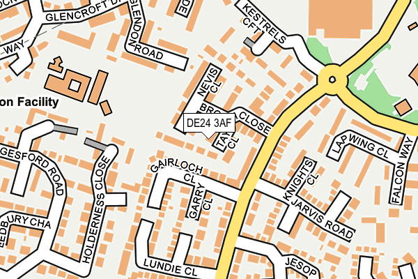 DE24 3AF map - OS OpenMap – Local (Ordnance Survey)