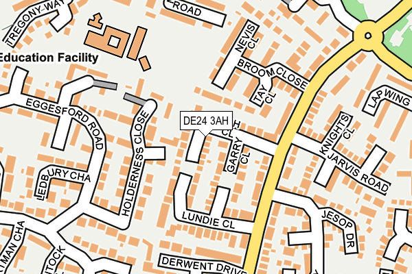 DE24 3AH map - OS OpenMap – Local (Ordnance Survey)