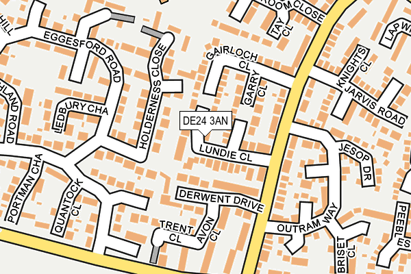 DE24 3AN map - OS OpenMap – Local (Ordnance Survey)