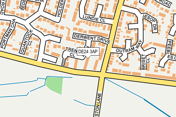 DE24 3AP map - OS OpenMap – Local (Ordnance Survey)