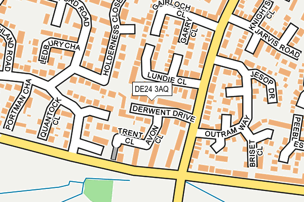DE24 3AQ map - OS OpenMap – Local (Ordnance Survey)