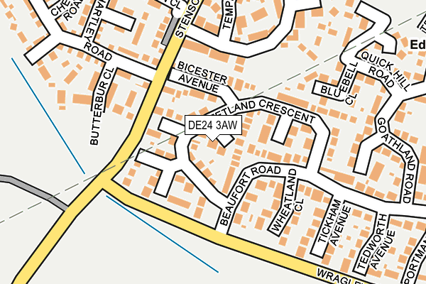 DE24 3AW map - OS OpenMap – Local (Ordnance Survey)