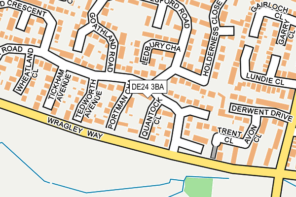 DE24 3BA map - OS OpenMap – Local (Ordnance Survey)
