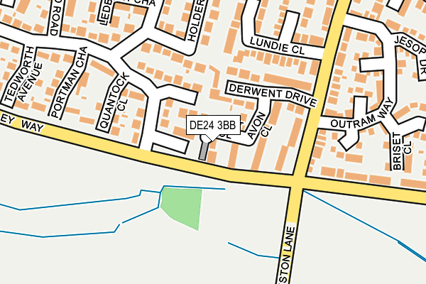 DE24 3BB map - OS OpenMap – Local (Ordnance Survey)