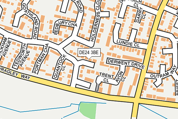 DE24 3BE map - OS OpenMap – Local (Ordnance Survey)