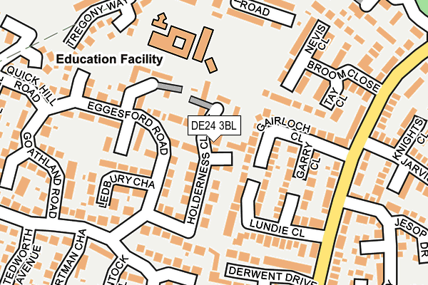 DE24 3BL map - OS OpenMap – Local (Ordnance Survey)